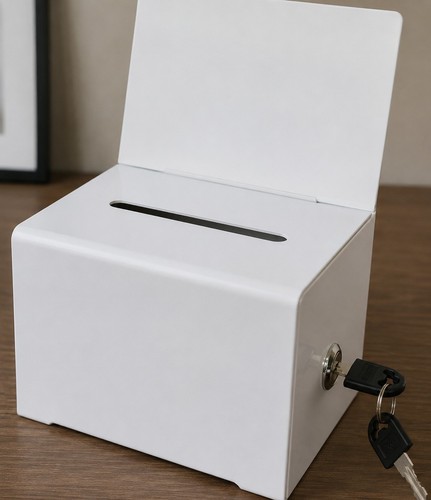 Donation box with lock - lock, &