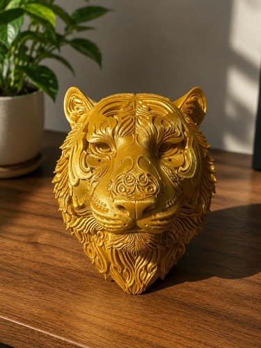 Tiger wall sculpture - wall,