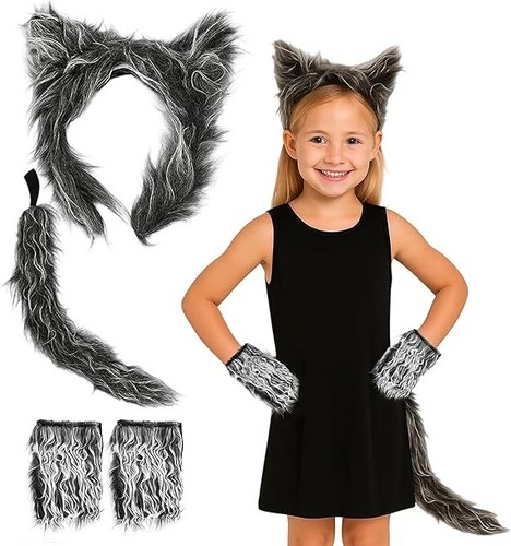 4pcs wolf costume for kids - wolf,
