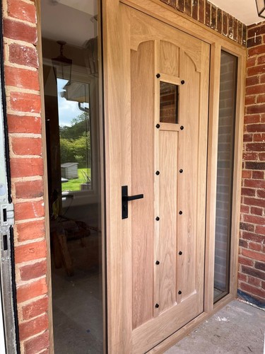 Solid oak front door and - solid,