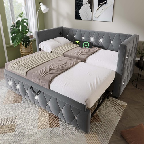 3ft upholstered daybed pull - upholstered,