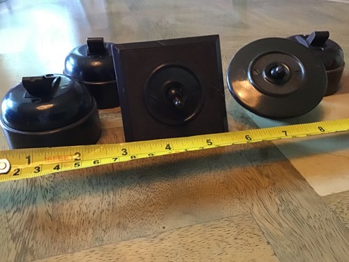 Bakelite light switches brown - bakelite, switches,