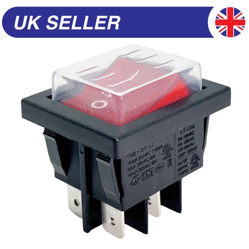 Red rocker switch with water - red,