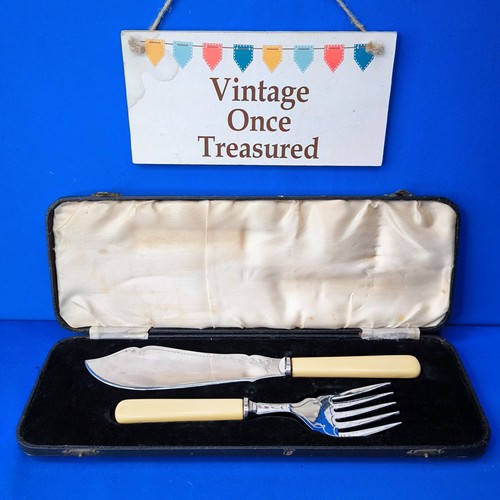 Vintage fish servers cutlery - vintage,