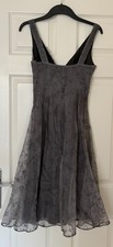 Kaliko Grey Silk Midi Dress