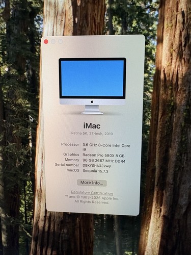 Apple imac 2019 i9 - 27”, 5k
