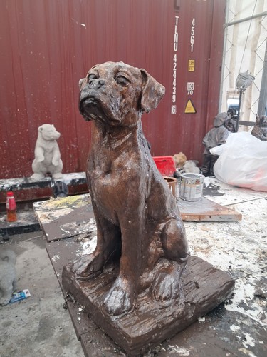 Boxer dog ornament latex and - boxer,