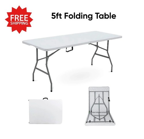 5ft heavy duty - folding, table