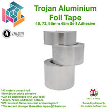 Aluminium Foil Tape Rolls 48/72/96mm x 45m Heat Insulation Self Adhesive Duct