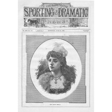 Miss Madge Shirley Victorian Actress - Antique Print 1884