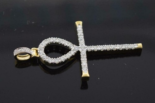 14k yellow gold plated - plated, ankh