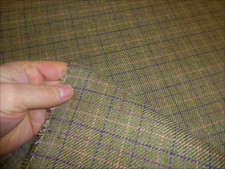 NEXT FABRICS GREEN Checked Wool Effect Weave Upholstery Fabric FERNDALE CHECK