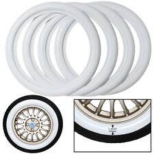 CAR 4X 14" WHITE WALL PORTAWALL TYRE INSERT TRIMS SET OF 4. FREE SHIPPING+