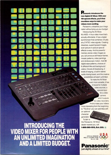 1991 panasonic wj ave5 - panasonic, wj-ave5