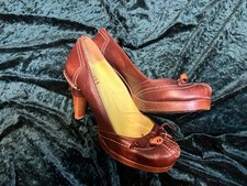 Vintage - Harlot shoes brown size 40 ladies heels - slight wear - uk size 6.5/7