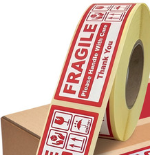 32 x 92mm Fragile stickers