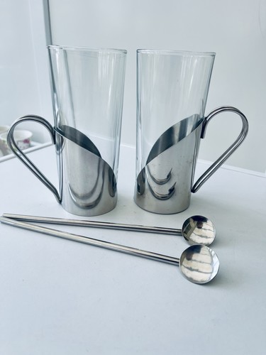 Pair italian latte glasses - pair,