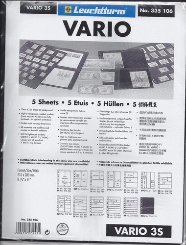 Vario stock sheets - stock, 3s
