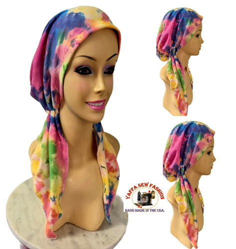 Pre tied tichel chemo scarf - -tichel,