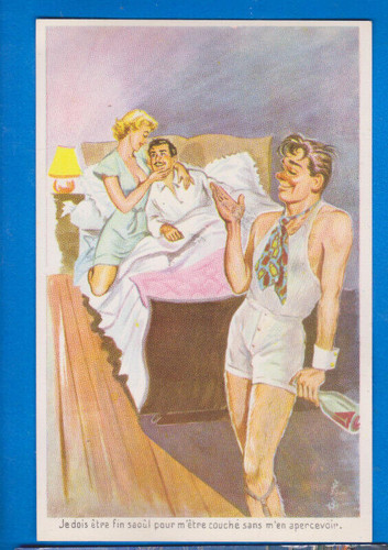 Comic gay drunk cuckold
