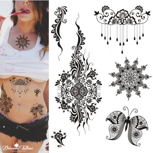 Henna temporary tattoo - temporary,