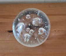 Gisela Graham Ltd. Large Heavy Clear Bubble Glass Paperweight