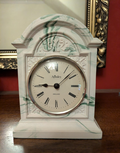 Aynsley mantel clock - mantel, white