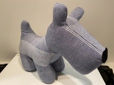 Blue White Scottie Dog