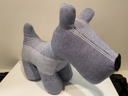 Blue white scottie dog - blue,