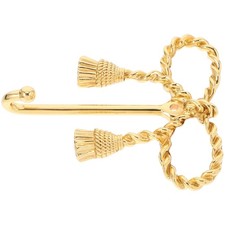  Decorative Hook Brass Coat Hooks Bow Shower Curtain Metal for Nursery