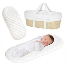 Moses Pram Basket Mattress Extra Thick Comfy Cushy made in UK in All sizes