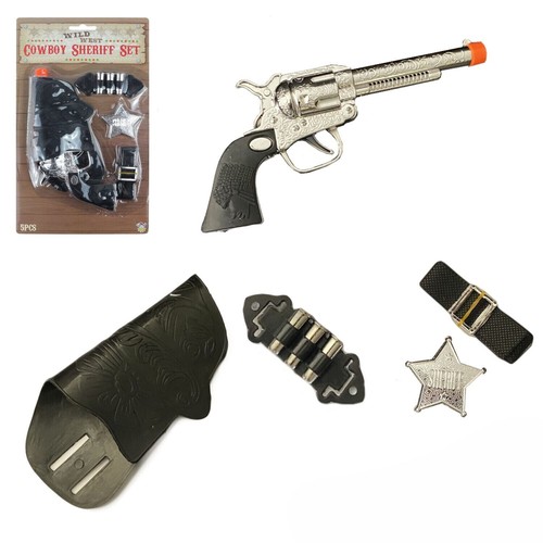 5pc cowboy sheriff - 5pc, plastic