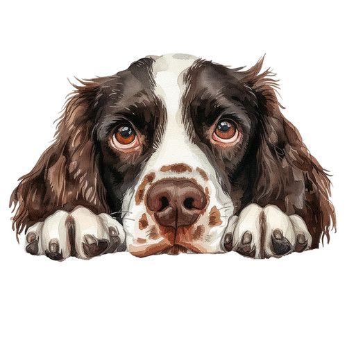 Peeking springer spaniel peek - springer,