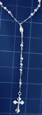 Rosary Cross Pendant Sterling