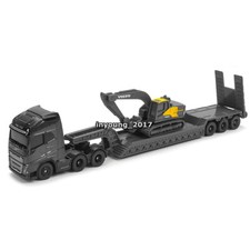 Volvo FH16 6x4 Tow Truck with Volvo EC220E Excavator Model Diecast Toy Car