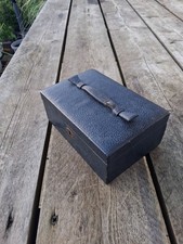 ANTIQUE VICTORIAN BLUE LEATHER