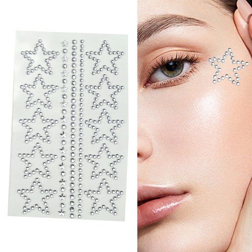 Face gems adhesive star - 3d,