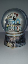 Thomas Kinkade Snow Globe White Christmas First Issue Musical 2005 Lighted WORKS