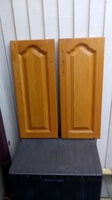 pair of solid light oak