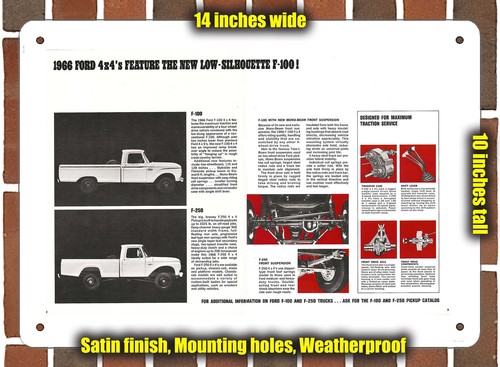 Metal sign 1966 ford f100 - sign,