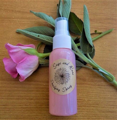 Rose white sage smudging - &,