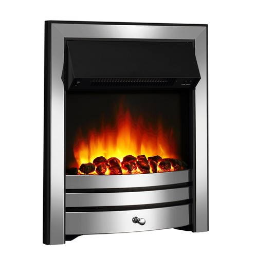 Inset electric fire with - with, coal