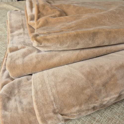Vintage velvet curtains peach - vintage,