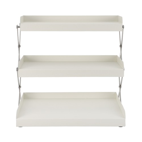 Foldable white multi tier - white,