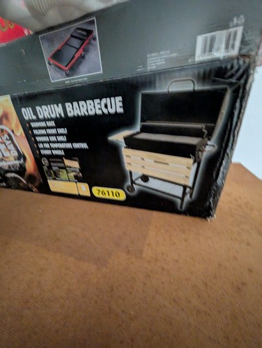 Oil drum barbecue - drum, wheels