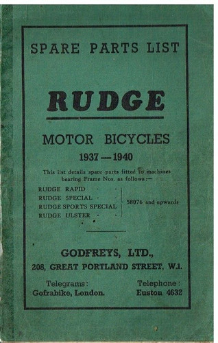 Rudge rapid special - rapid, s.special
