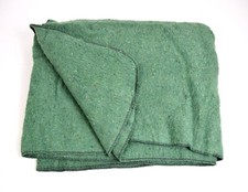 Czech Army Surplus Fleece Blanket Thick & Warm Military Issue Bedding Green NEW