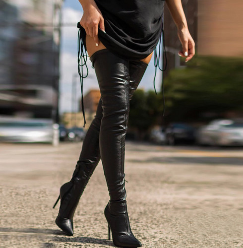 Women pointy toe over - pointy, knee