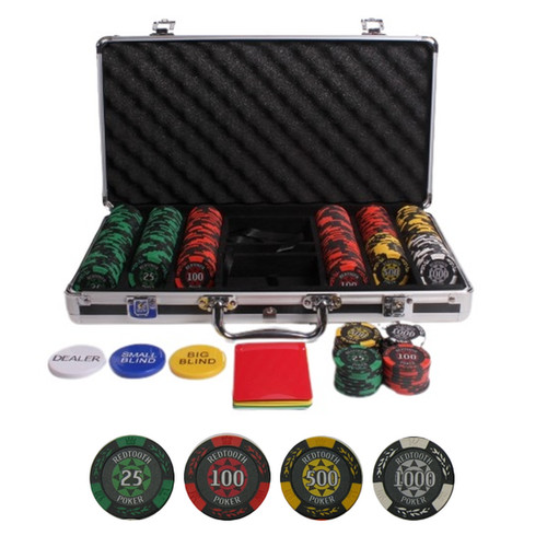 300 numbered redtooth poker - 300,