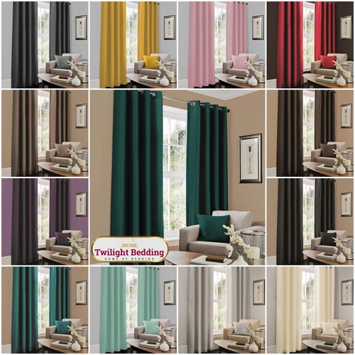 Faux silk curtains ready made - faux,